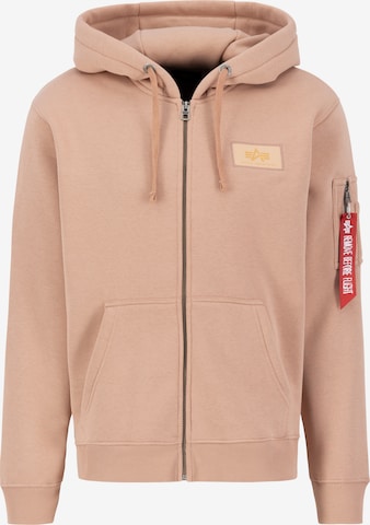 Veste de survêtement ALPHA INDUSTRIES en orange : devant