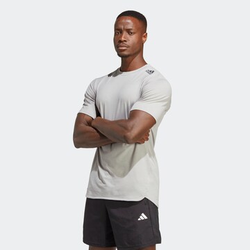 ADIDAS SPORTSWEARTehnička sportska majica 'Designed For Training' - siva boja: prednji dio