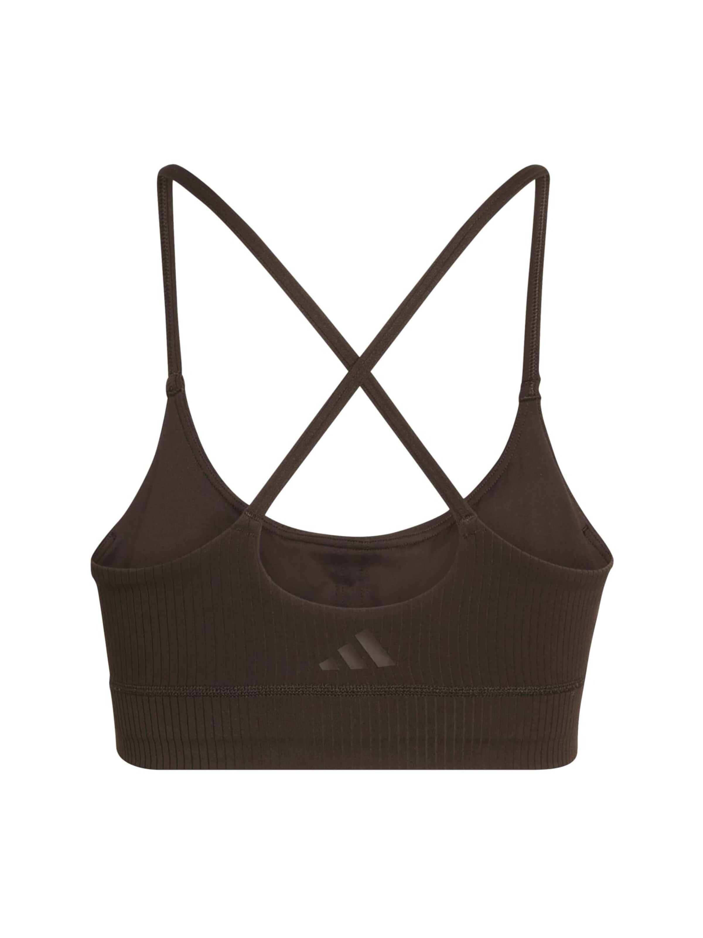 Bustino Reggiseno sportivo 'ALL ME' di ADIDAS PERFORMANCE in marrone