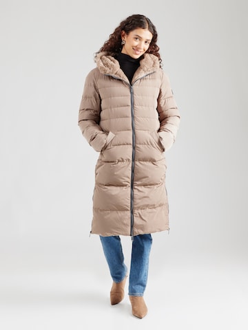Manteau d’hiver 'Keilafur' RINO & PELLE en marron : devant