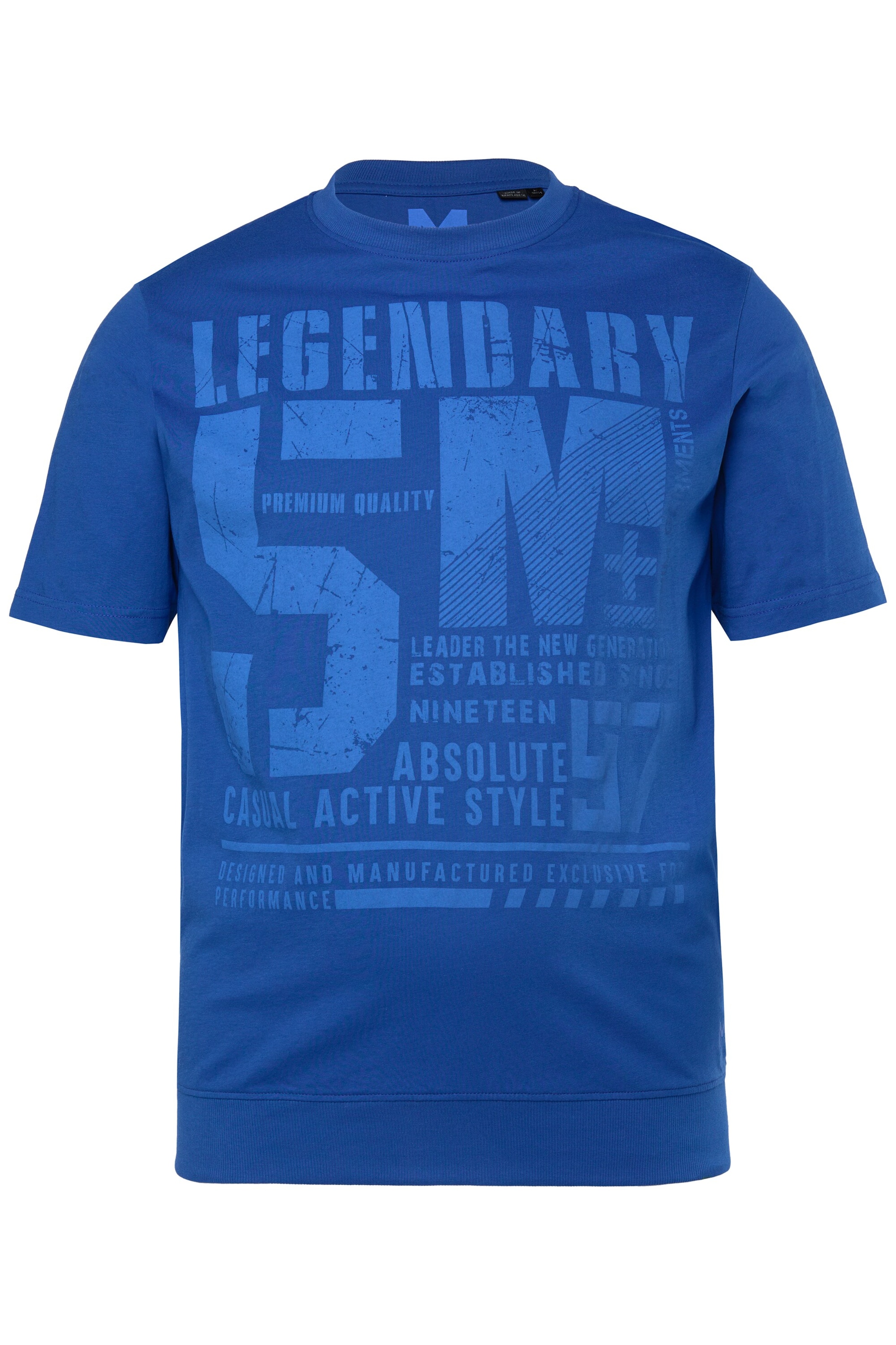 Men Plus Shirt in Blau: Vorderseite