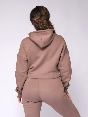 Fortex Fitness - Sudadera 'Essential Cropped Hoodie' en marrón