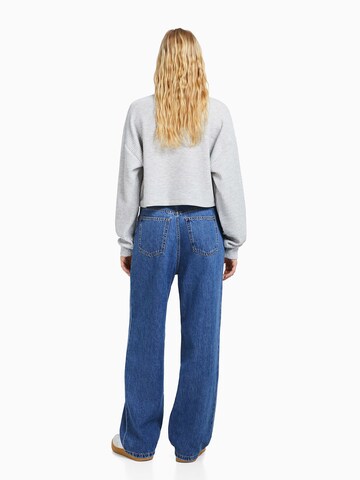 Bershka Wide leg Jeans in Blauw