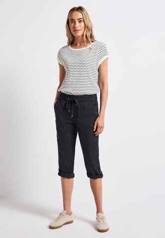 STREET ONE Slimfit Hose in Schwarz