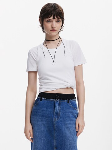 Desigual Rok 'Two-Tone' in Blauw