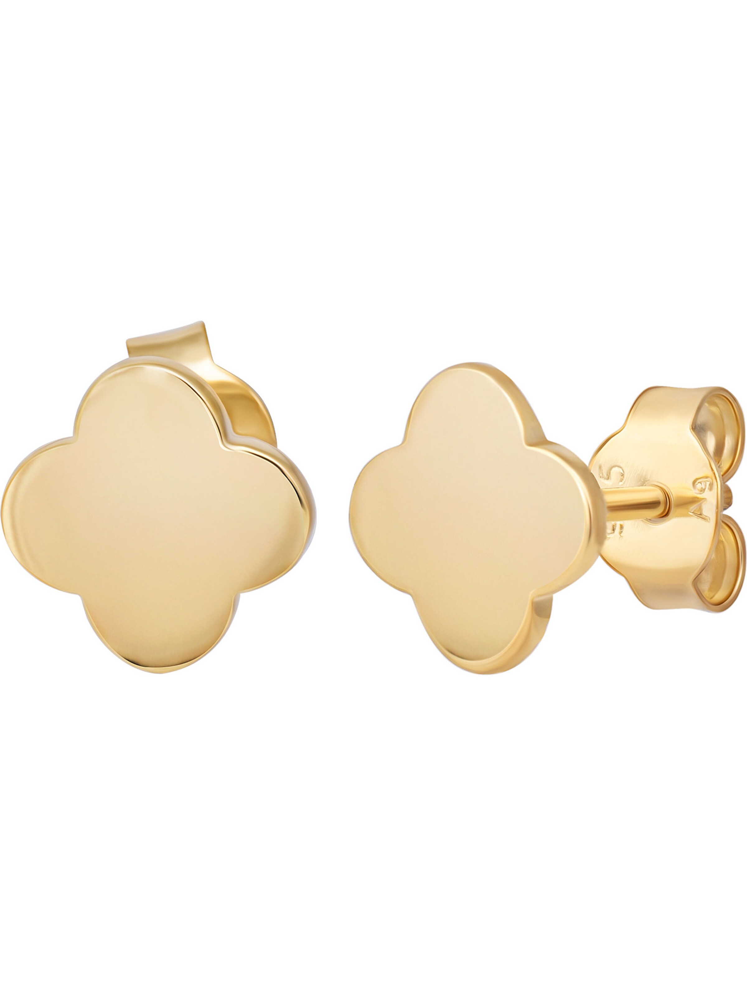 Boucles d'oreilles caï en or : devant