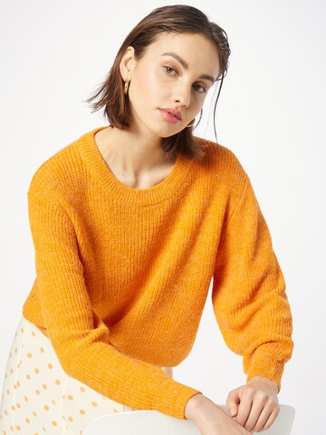 ICHI Sweter 'NOVO' w kolorze pomarańczowy