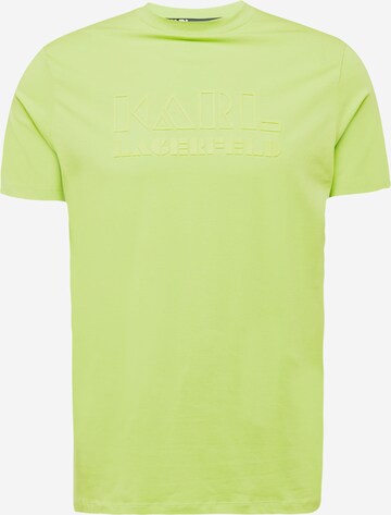 T-Shirt Karl Lagerfeld en jaune : devant