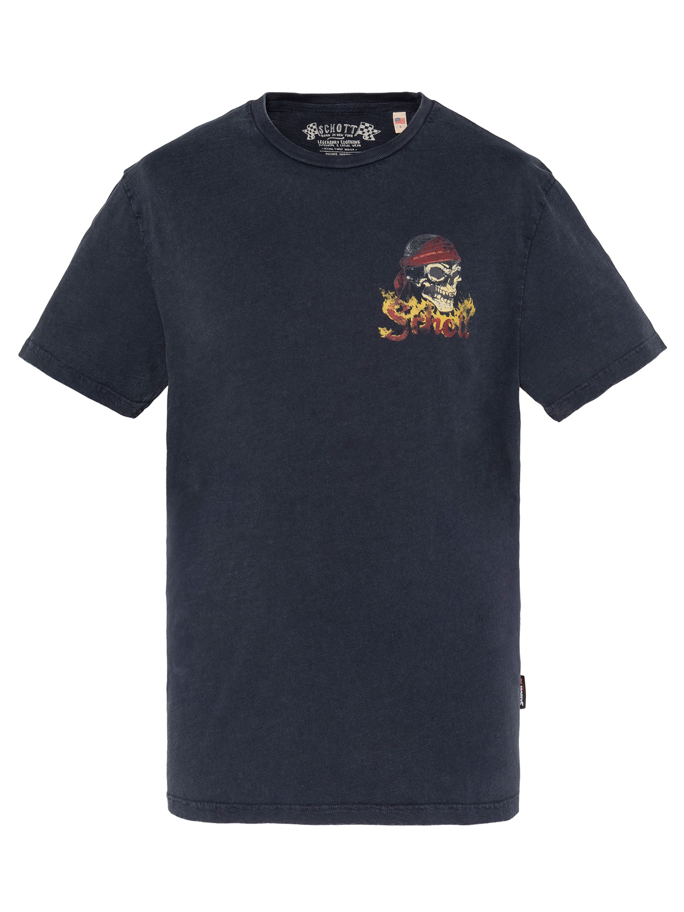 T-Shirt Schott NYC en noir : devant