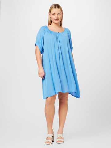 KAFFE CURVE Tunic 'Ami' in Blue: front