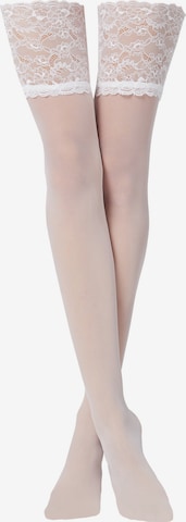 CALZEDONIA Hold-up stockings in White: front