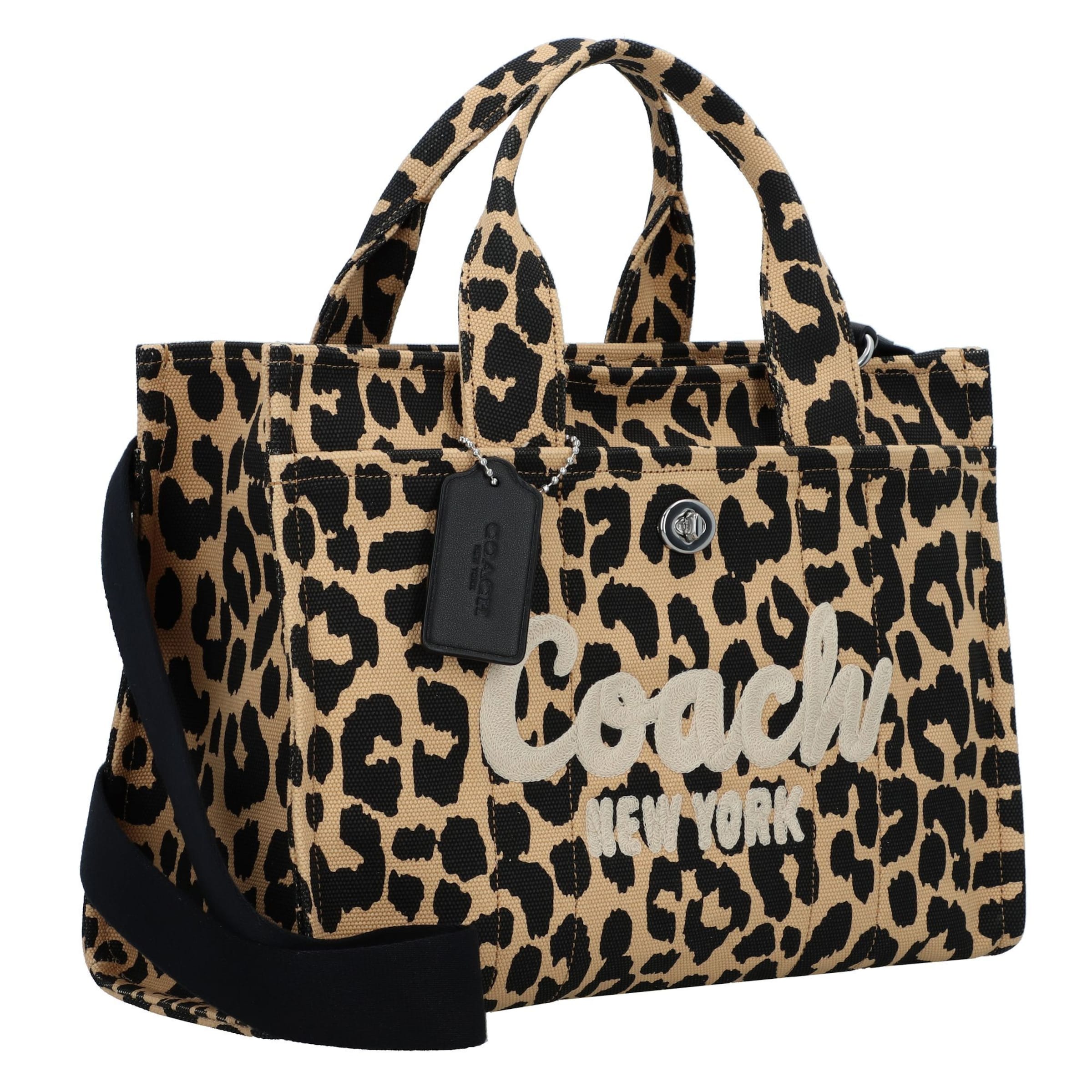 Sacs à main 'CARGO TOTE BAG WITH LEOPARD PRINT' COACH en noir
