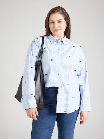 Chemisier 'CARNEW LINA GRACE' ONLY Carmakoma en bleu : devant