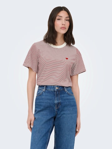 JDY T-shirt 'JDYPISA' i vit: framsida