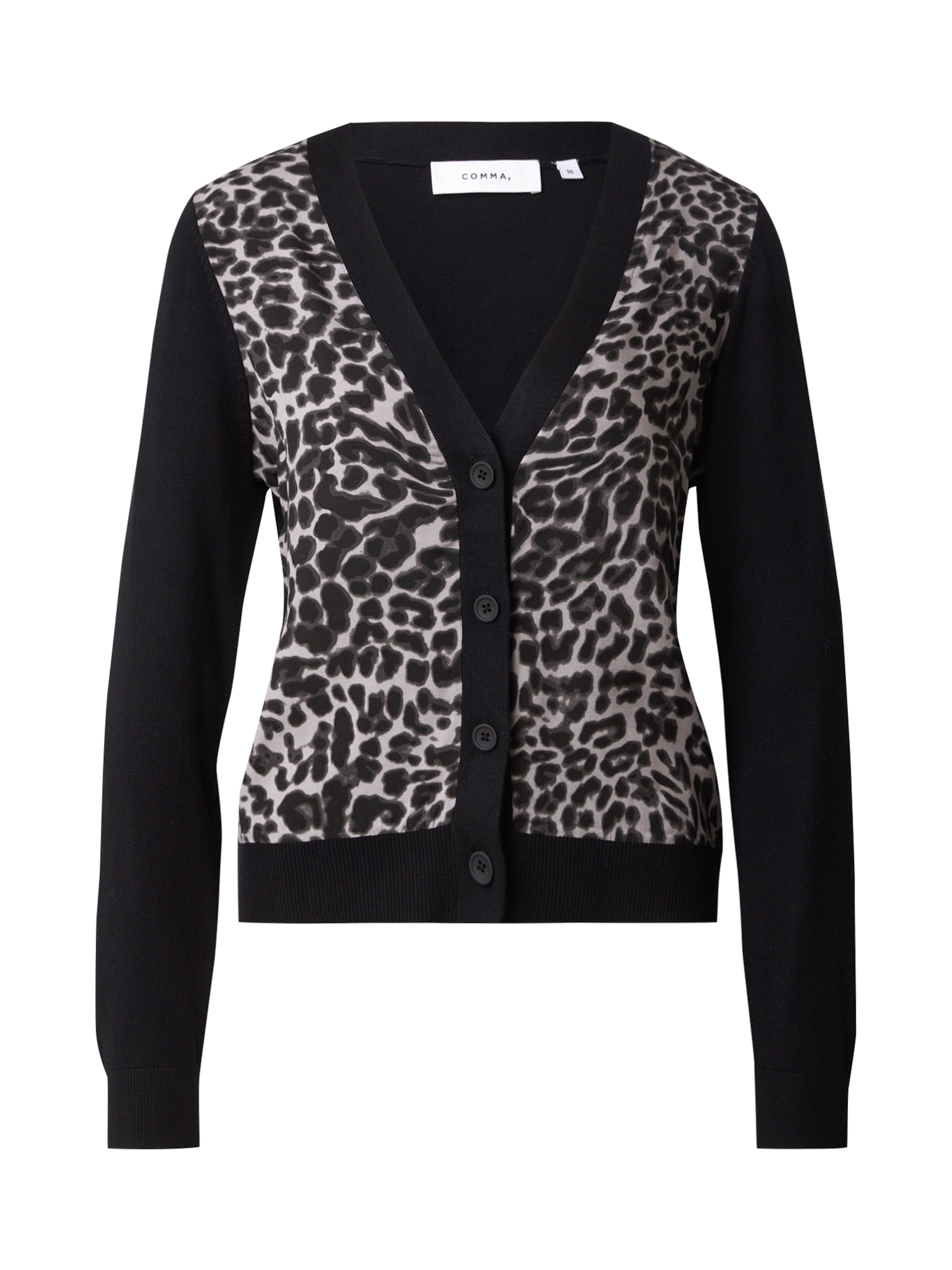 COMMA Kofta i grafit / ljusgrå / svart, Produktvy