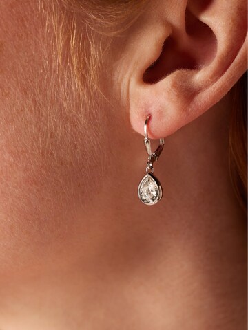 Boucles d'oreilles Lucardi en argent : devant