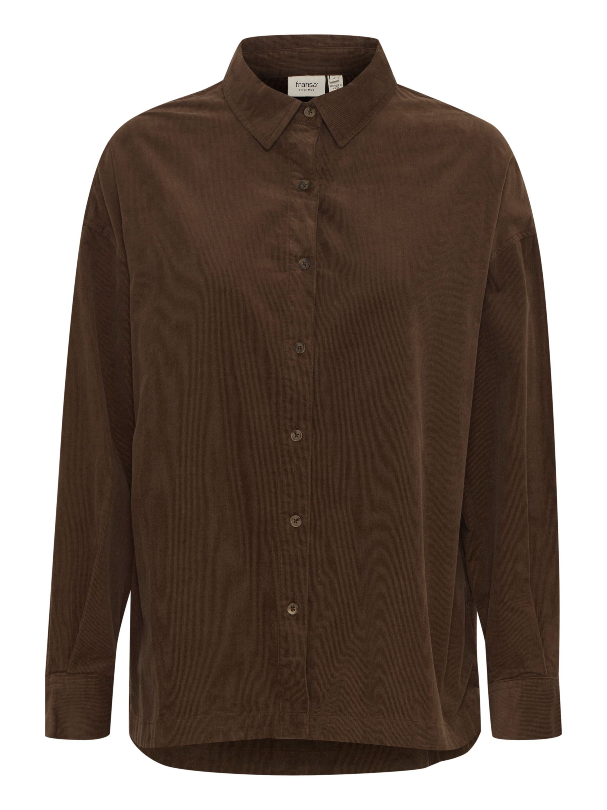 Fransa Blouse 'Cory' in Bruin: voorkant