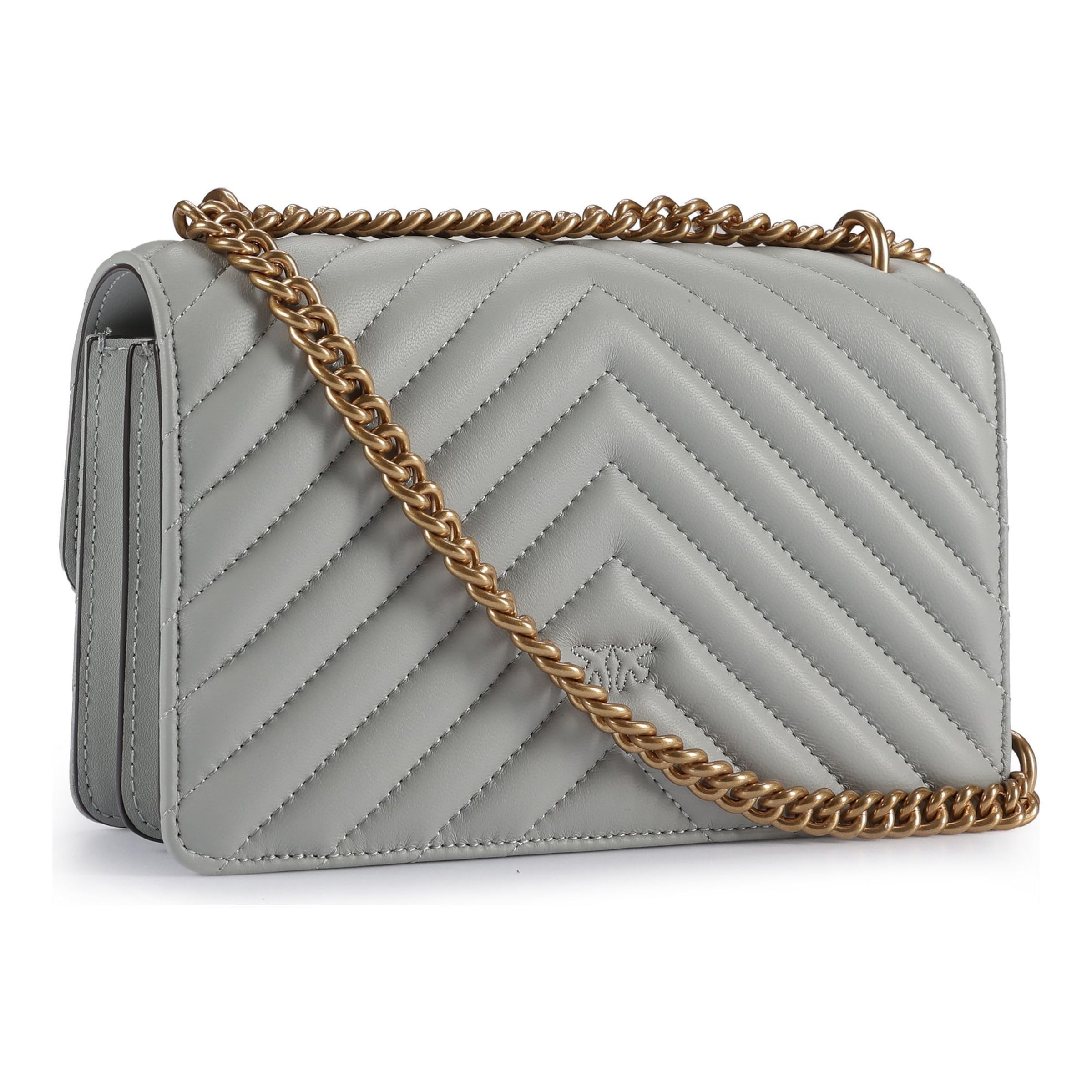 PINKO Umhängetasche 'Love One' in Grau