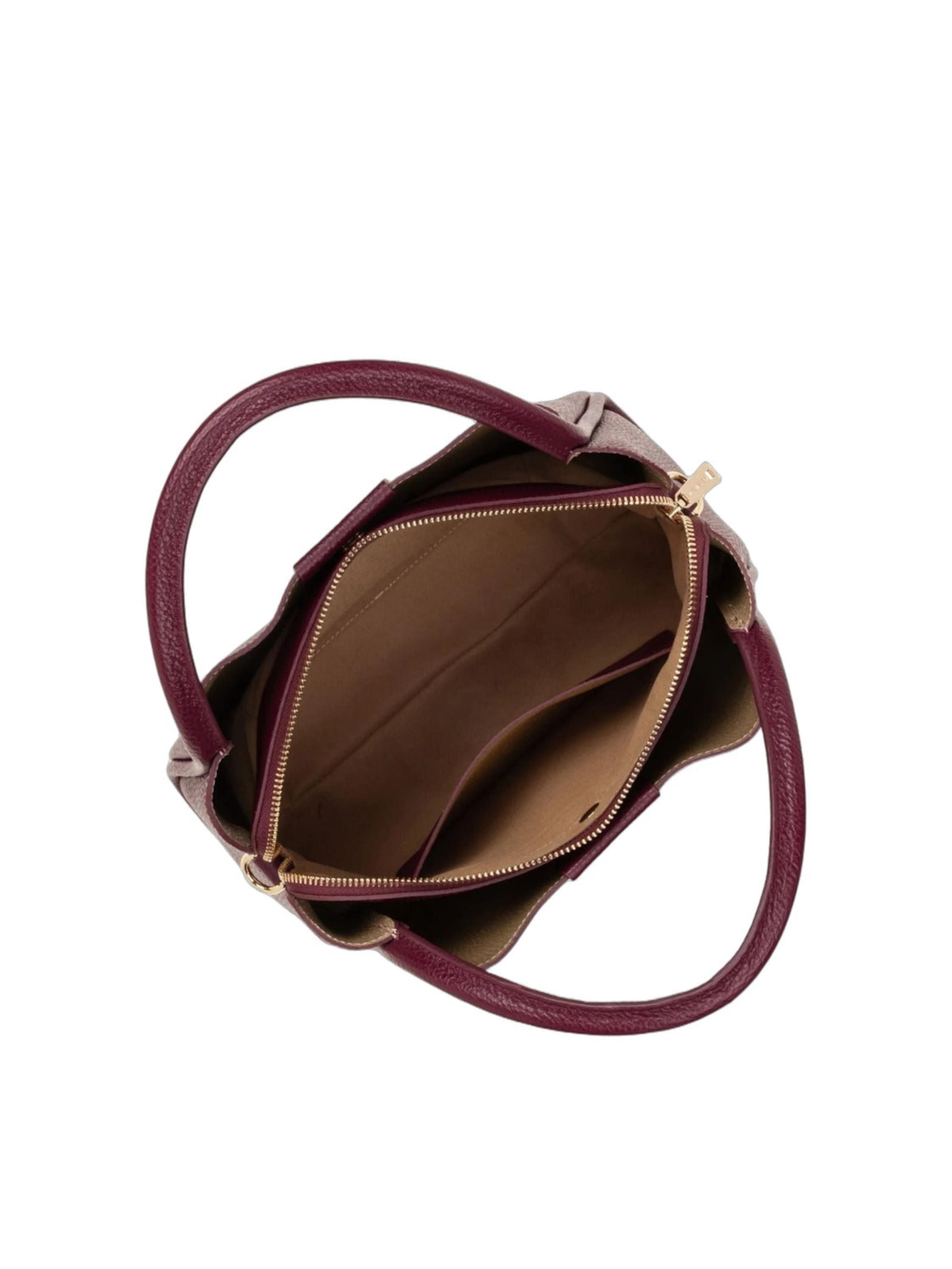 LANCASTER Paris - Bolso de mano 'Lancaster Sac à main Aimantée M Ida Double Bordeaux Foncé' en marrón