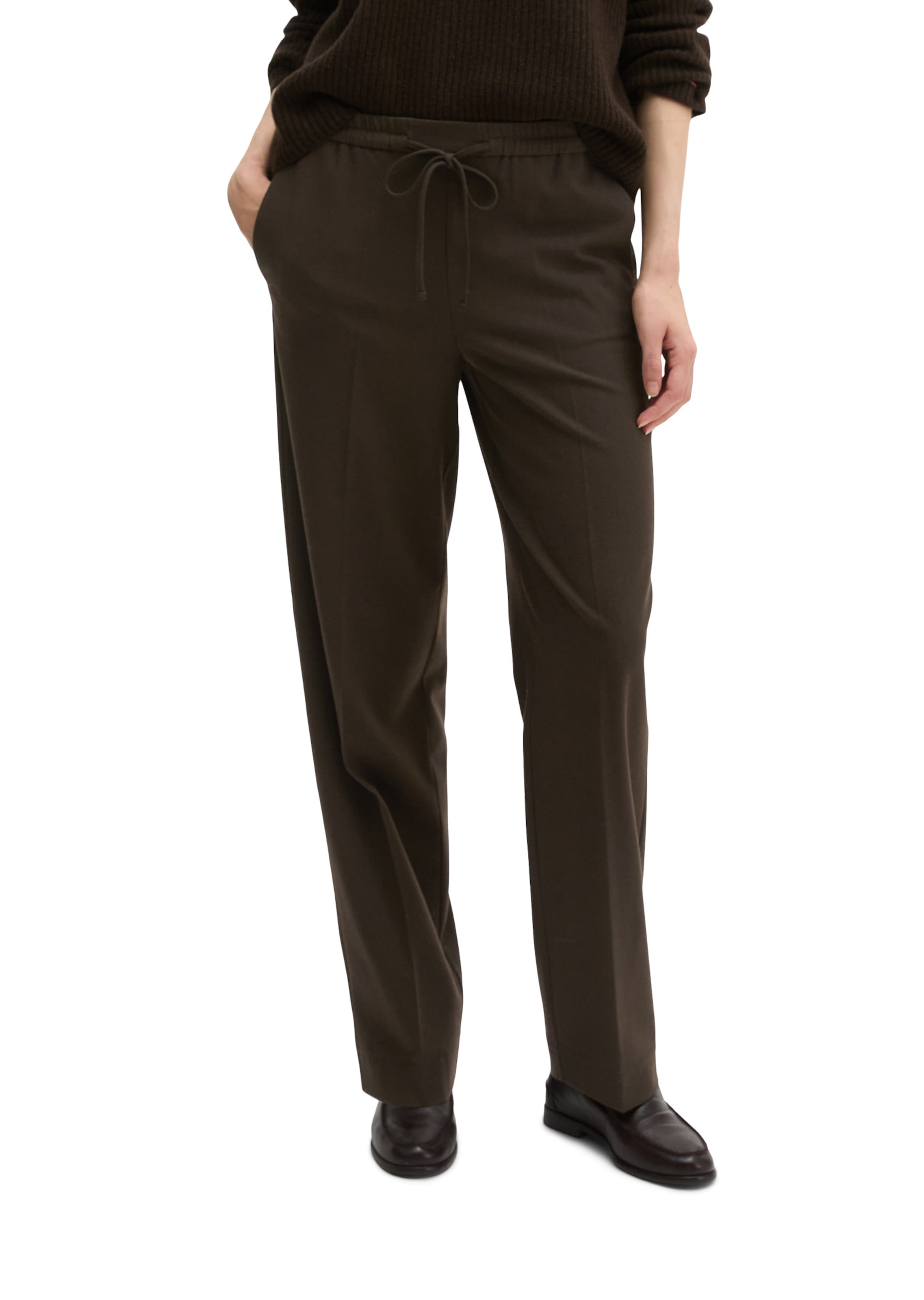 Marc O'Polo Loosefit Hose in Braun: Vorderseite