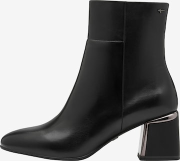 Tamaris Ankle Boots 'Stiefeletten aus Leder' in Schwarz: Vorderseite