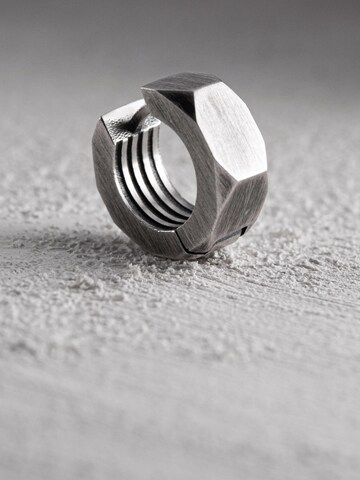 REYTEL - Pendientes 'MOER' en plata: frente