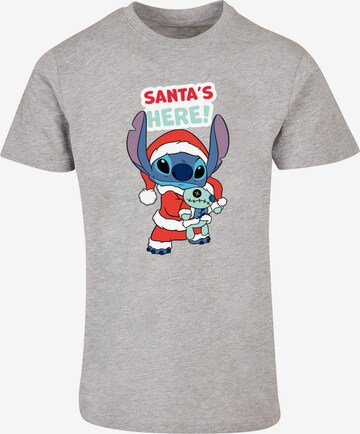 ABSOLUTE CULT Shirt 'Lilo And Stitch - Santa Is Here' in Grey: front