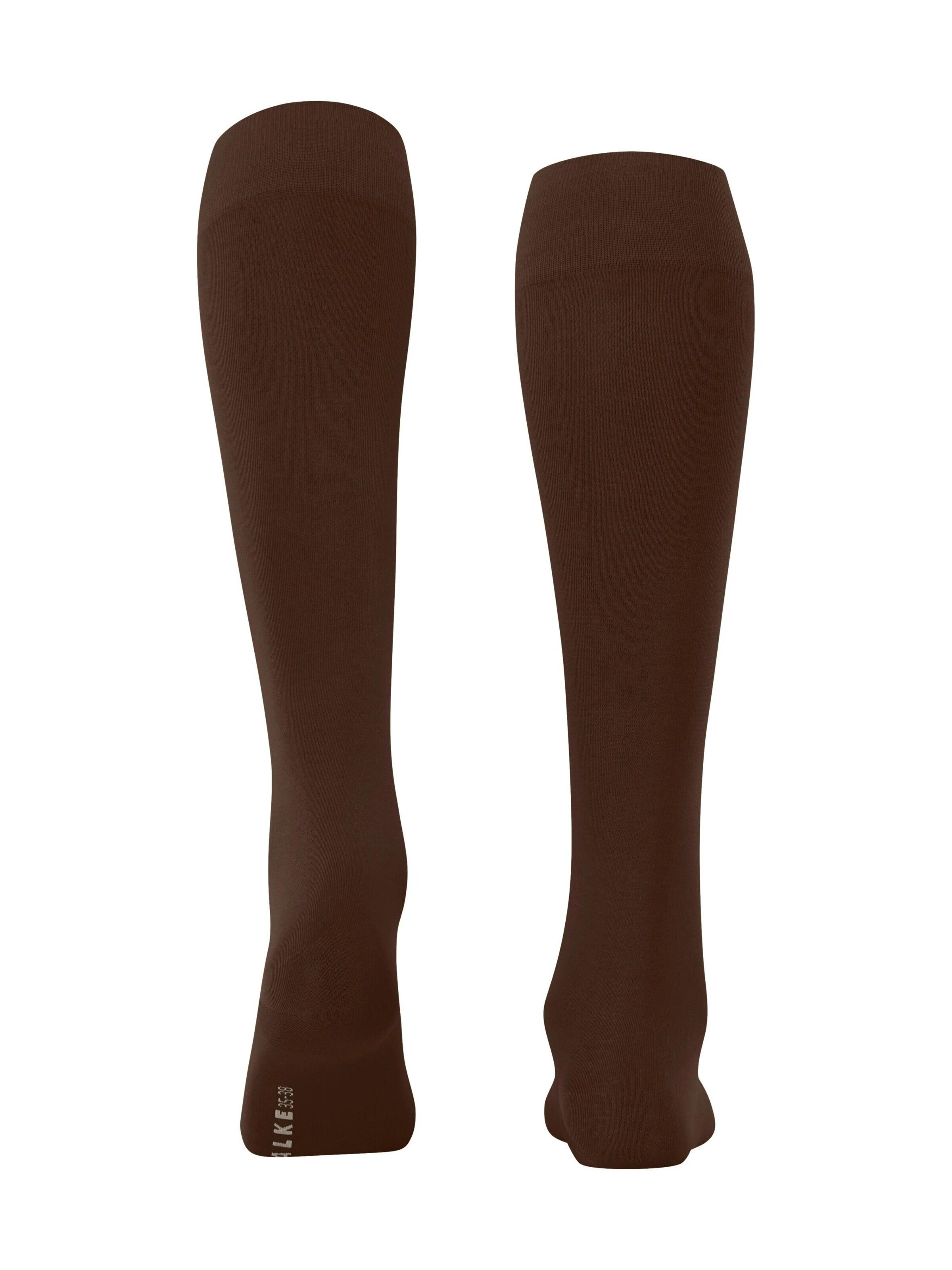 FALKE Kniestrümpfe 'Cotton Touch'‌‌‌‌ in Braun
