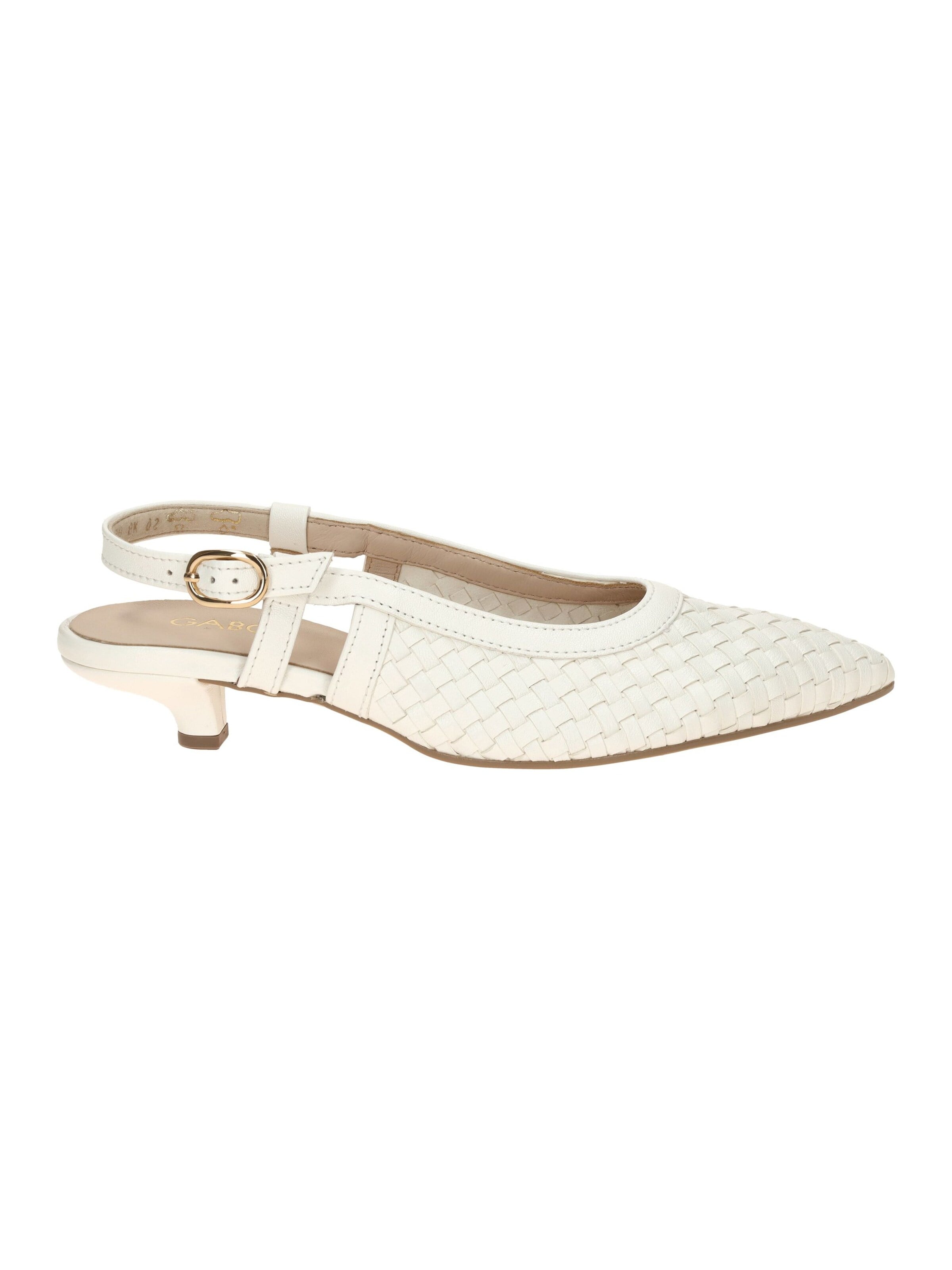 GABOR Slingback Pumps 'Flecht' in White