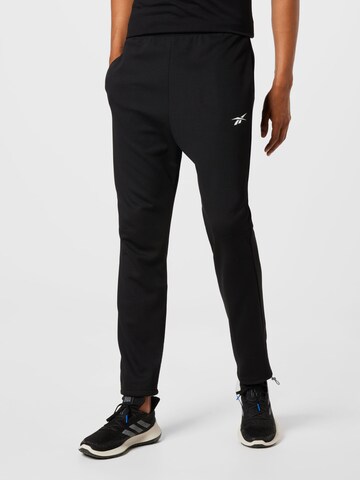 Regular Pantalon de sport Reebok en noir : devant