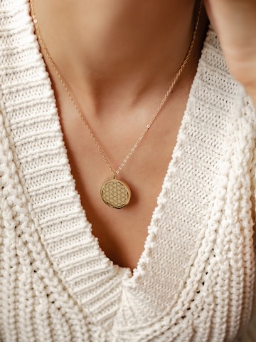 Hey Happiness Ketju 'Flower of Life' värissä kulta: etupuoli