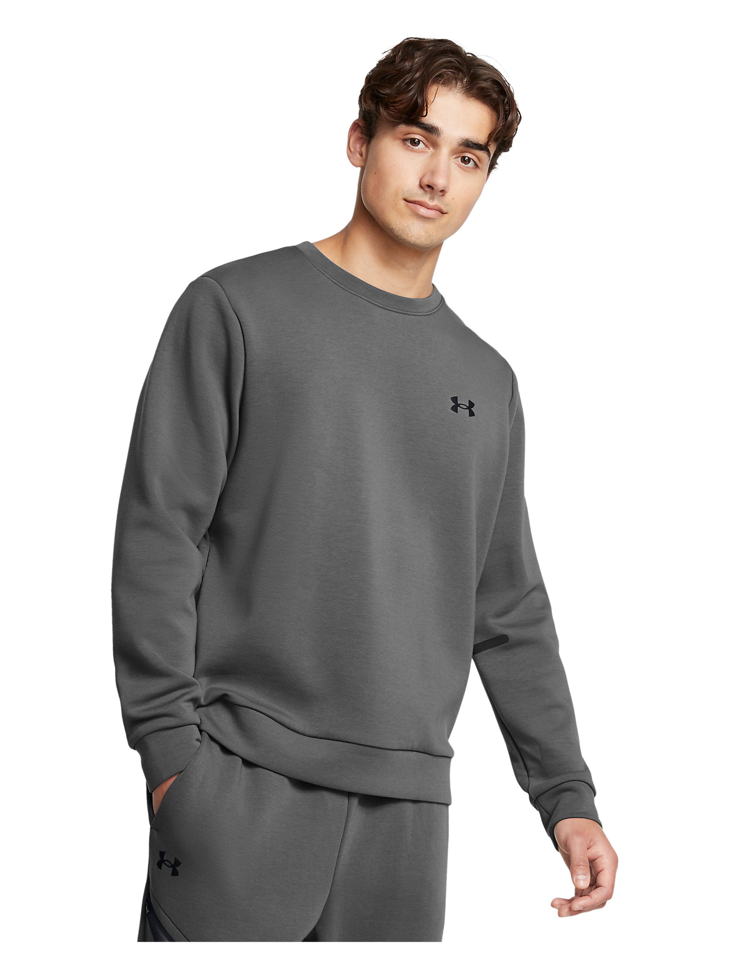 UNDER ARMOUR Sports sweatshirt 'Unstoppable' in Grey: front