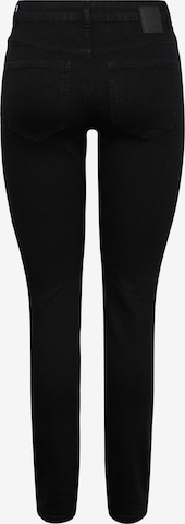 PIECES Slimfit Jeans 'Nunna' in Zwart