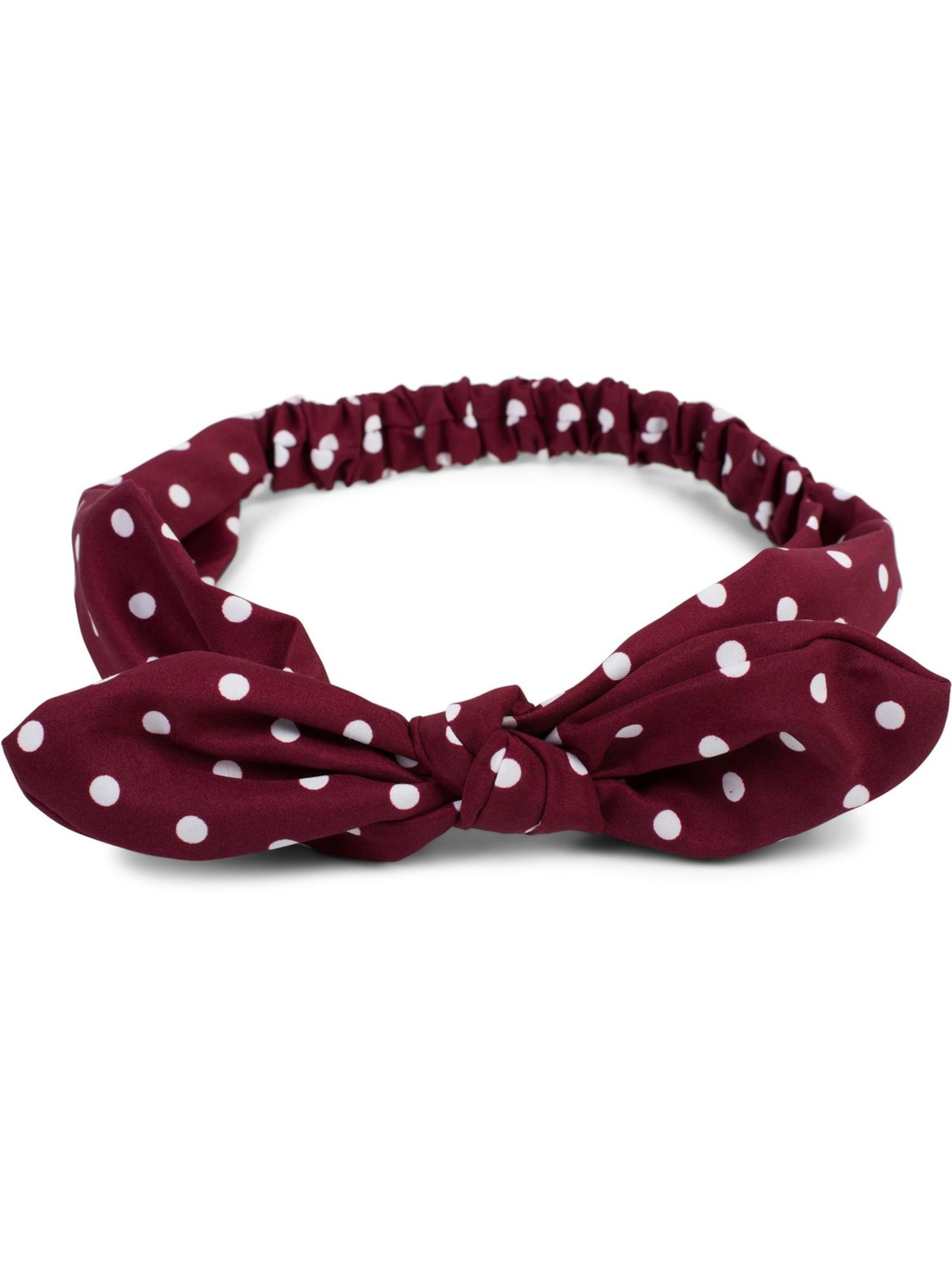styleBREAKER Hair Jewelry 'Haarband mit Punkte Muster und Schleife' in Red: front