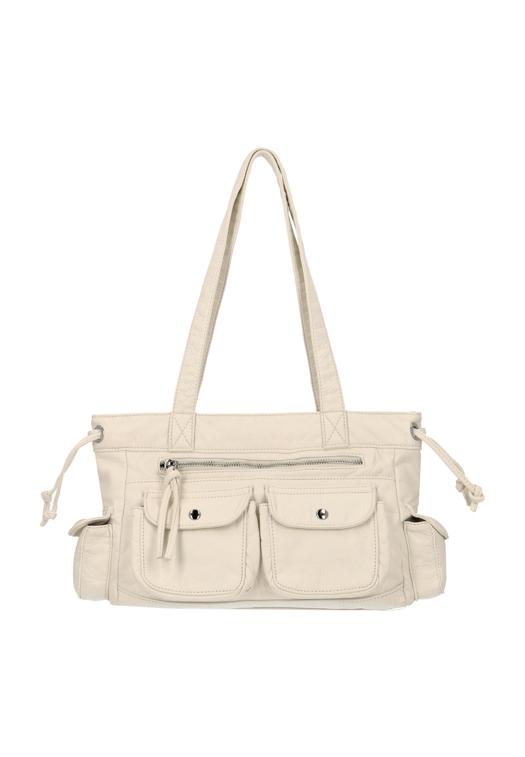 myMo ROCKS Schultertasche in Weiß: Vorderseite