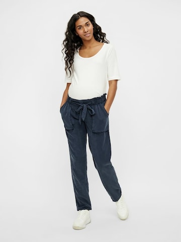 MAMALICIOUS Tapered Trousers in Blue