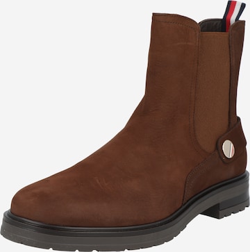 TOMMY HILFIGER Chelsea boots in Bruin: voorkant