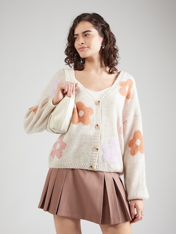 Hailys Kardigán 'Fl44ower' - bézs: elől
