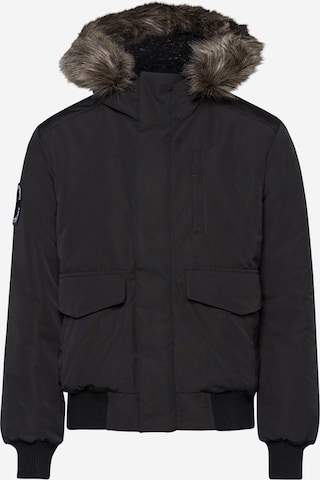 Superdry Winter Jacket 'EVEREST' in Black: front