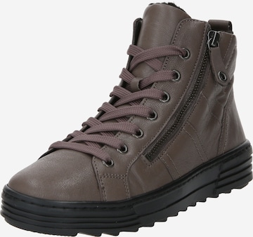 GABOR Lace-Up Ankle Boots 'Röhrli' in Brown: front
