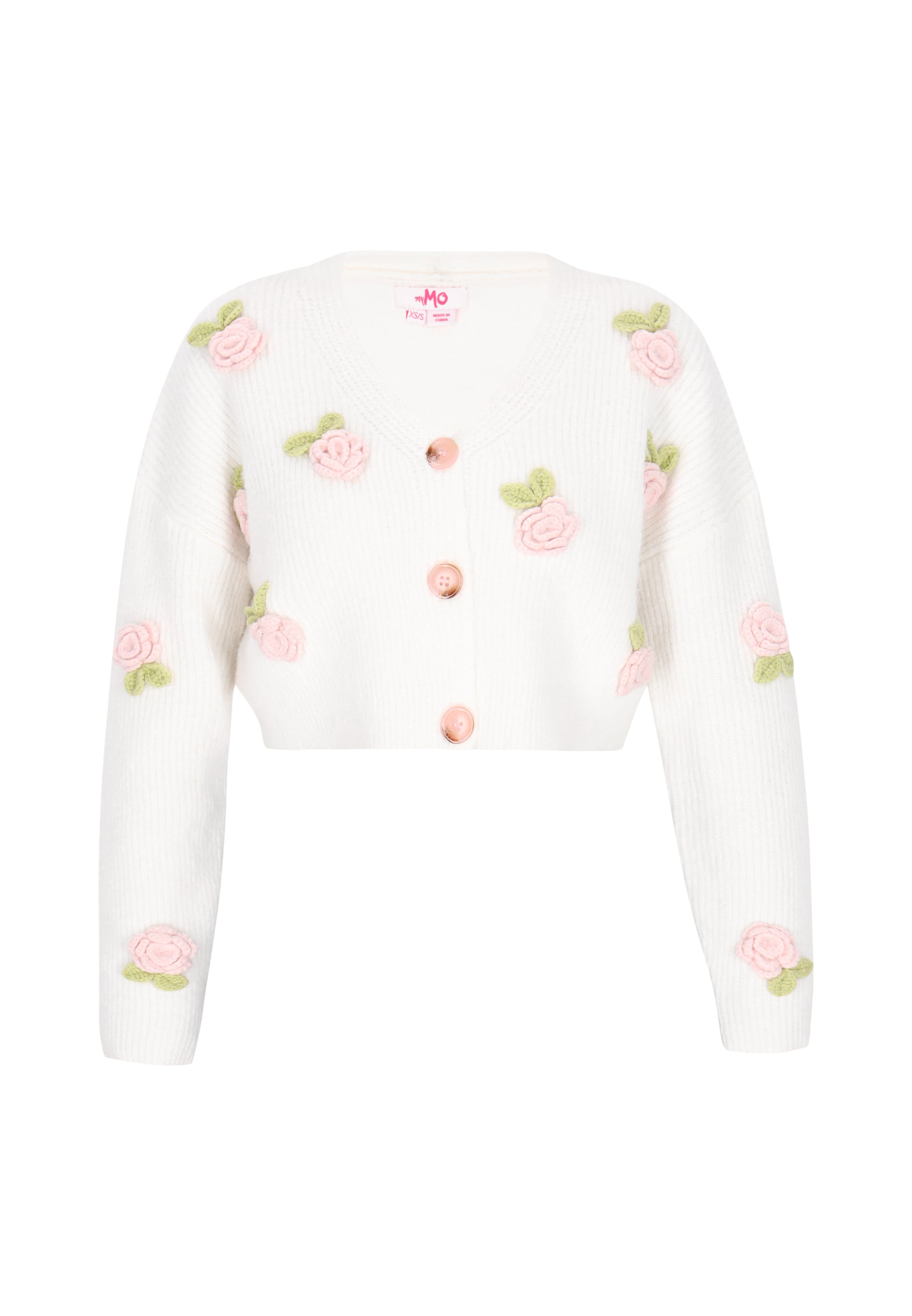 MYMO Kardigán - zelená / ružová / šedobiela, Produkt