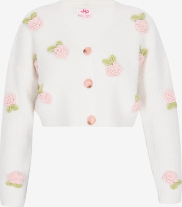 Geacă tricotată de la MYMO pe alb: față