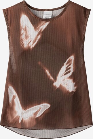 Bershka Top in Brown: front