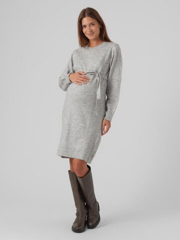 MAMALICIOUS Knit dress 'New Anne' in Grey