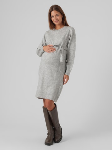 MAMALICIOUS Knitted dress 'New Anne' in Grey