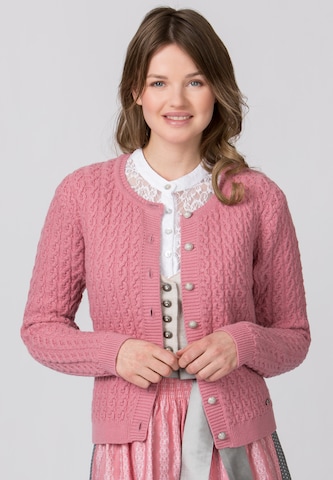 STOCKERPOINT Knitted costume cardigan 'Sophia' in Pink: front