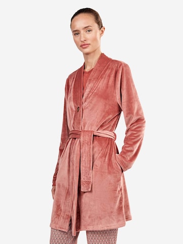 Peignoir court Gisela en rose : devant