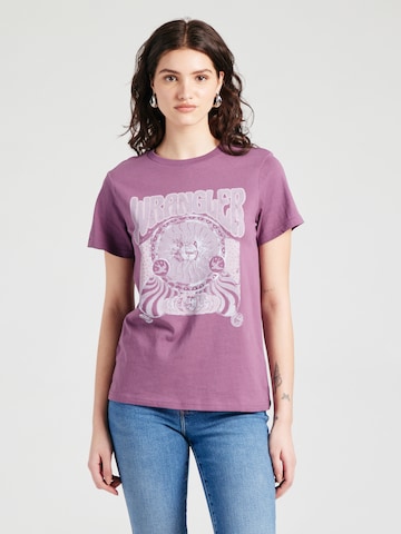 T-shirt WRANGLER en violet : devant
