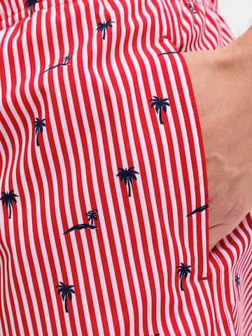 JACK & JONES - Bermudas 'JPSTMAUI BREEZE' en rojo