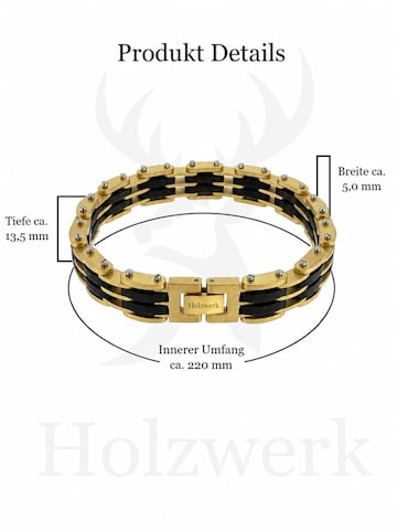 Holzwerk Armband 'MICKOSEE AY' in Goud
